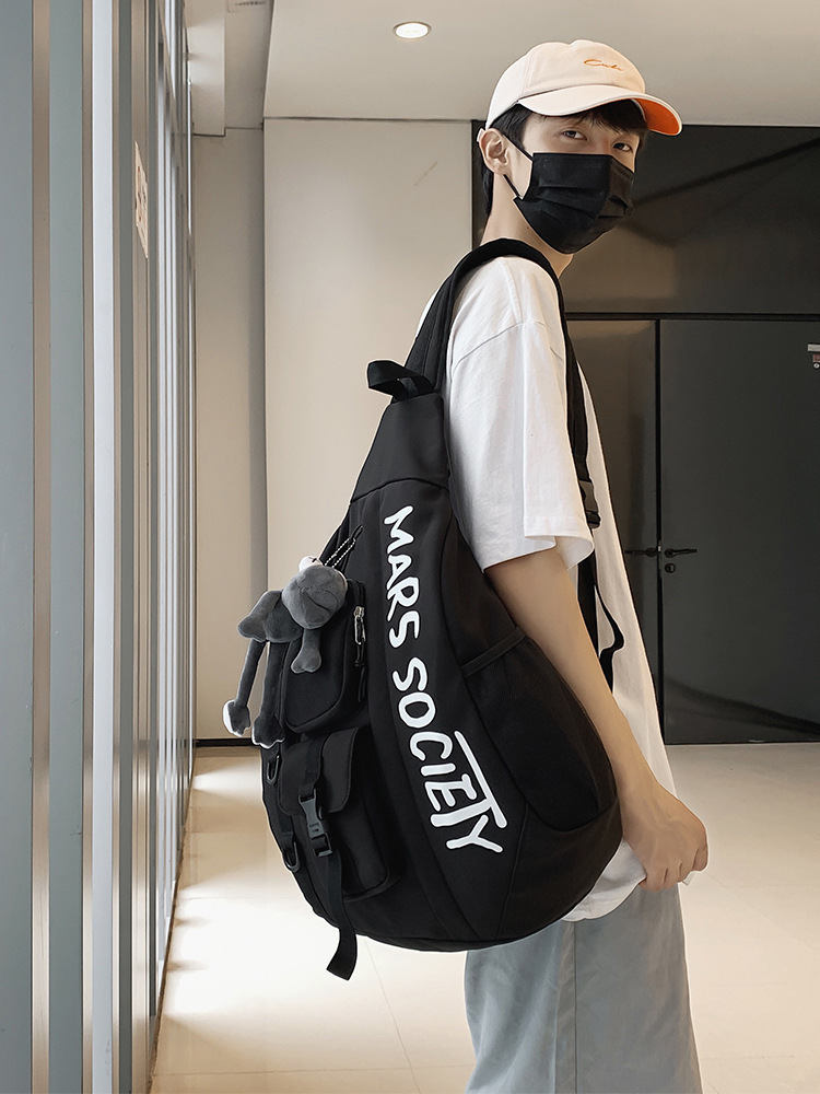 Crossbody Bag Men's Autumn and Winter Shoulder Bag 2023 All-match Sports Large Capacity Backpack Female Student Fashion Brand Japanese-style Chest Bag