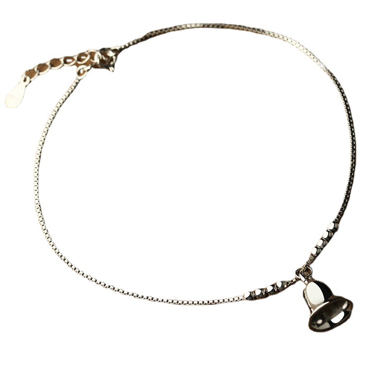 Bell anklet female fashion Joker silver jewelry small fresh Korean wind bell foot jewelry wholesale a generation of hair
