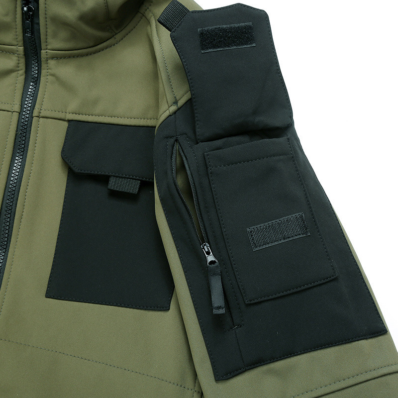 風のビートルズの戦術のジャケットの男性の秋の厚い保温の突撃服の屋外の軍事ファンの防水の帽子の登山服|undefined