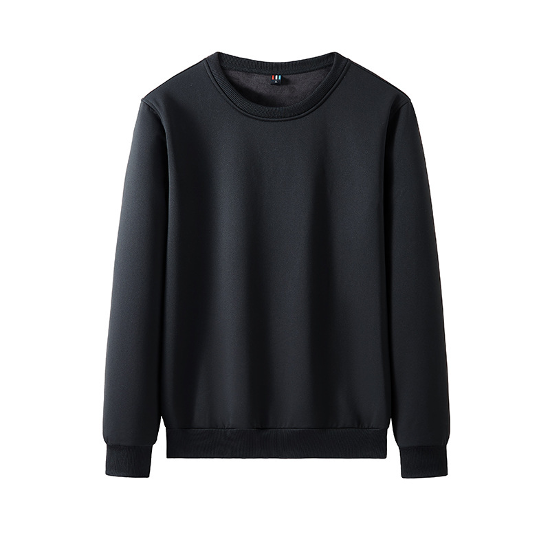 Feisai Wolf New Clothing Winter fleece-lined Thickened suit Casual Sports Round Neck No Metal No Pocket No Drawstring
