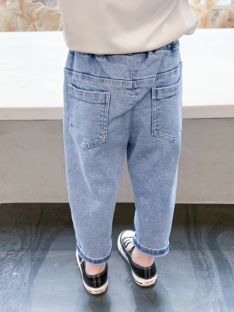 Girls' Pants Spring and Autumn Western Style 2024 New Fashion Small and Medium-sized Children's Pants Baby Children's Spring Jeans