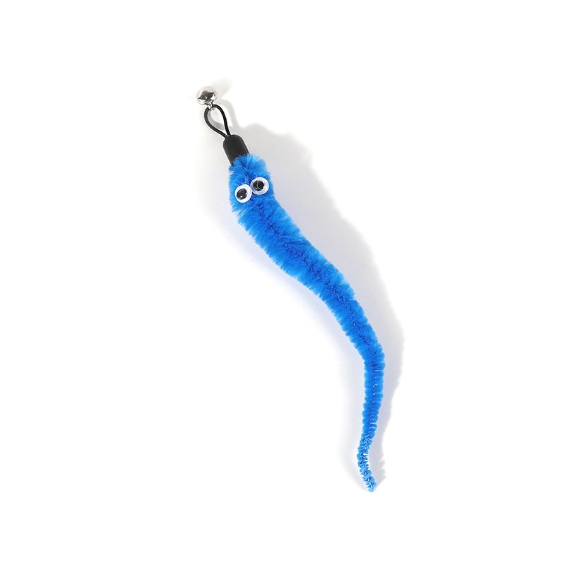 Cartoon long Caterpillar cat stick replacement head creative kitten sound toy pet interactive play supplies