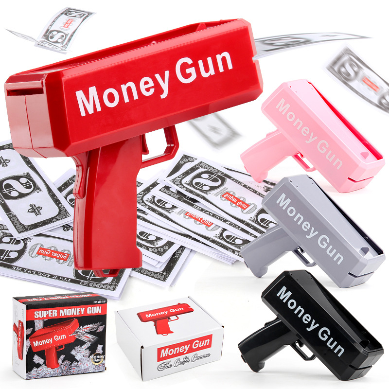 廠家供貨新奇特噴錢槍玩具Money Gun美金噴錢槍聚會遊戲婚禮射錢
