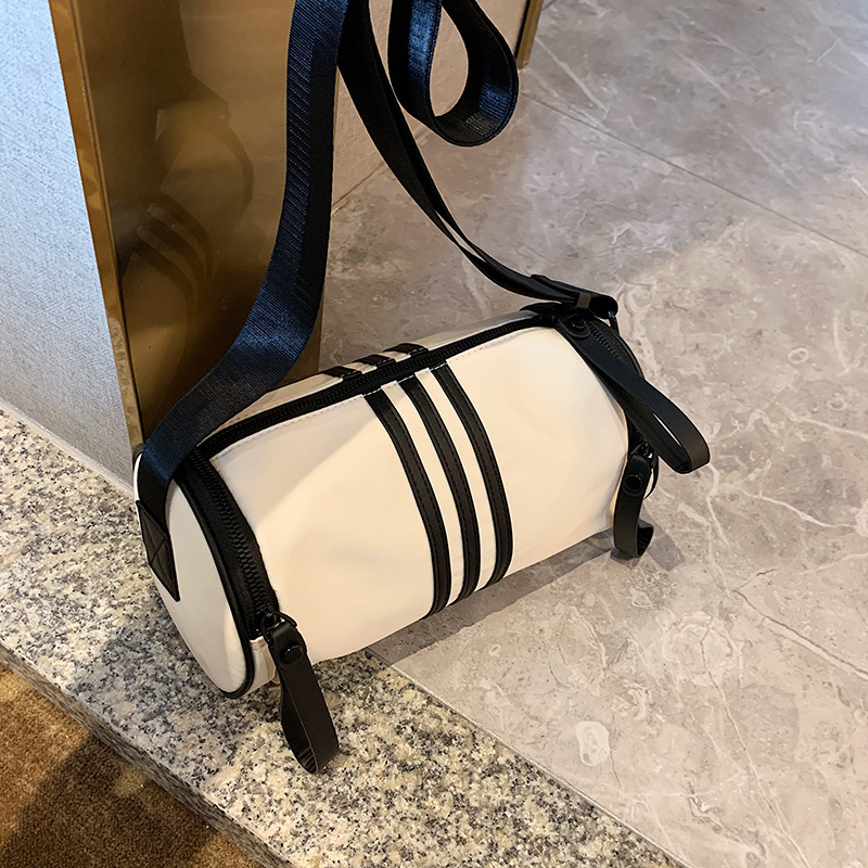 Popular Cylinder Bag 2024 New Casual Bag Women's Crossbody Bag Broadband Sports Nylon Bag Shoulder Bag