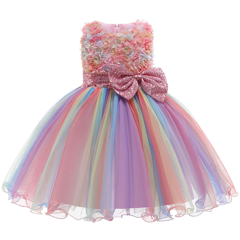 Children's skirt girls skirt dress tutu skirt bow mesh evening dress girl dress a consignment