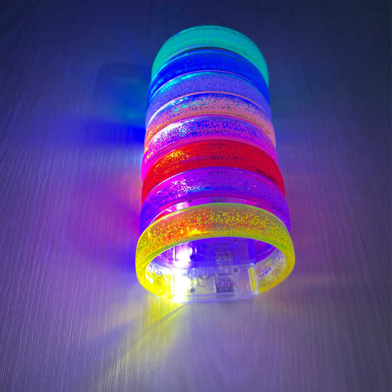 Luminous bubble bracelet colorful flash bracelet acrylic bubble wrist strap concert company LOGO production
