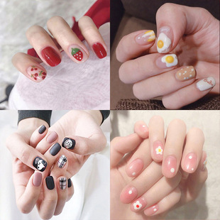 Wear nail nail piece detachable fake nail patch net red nail tool nail art finished cute Net Red new style