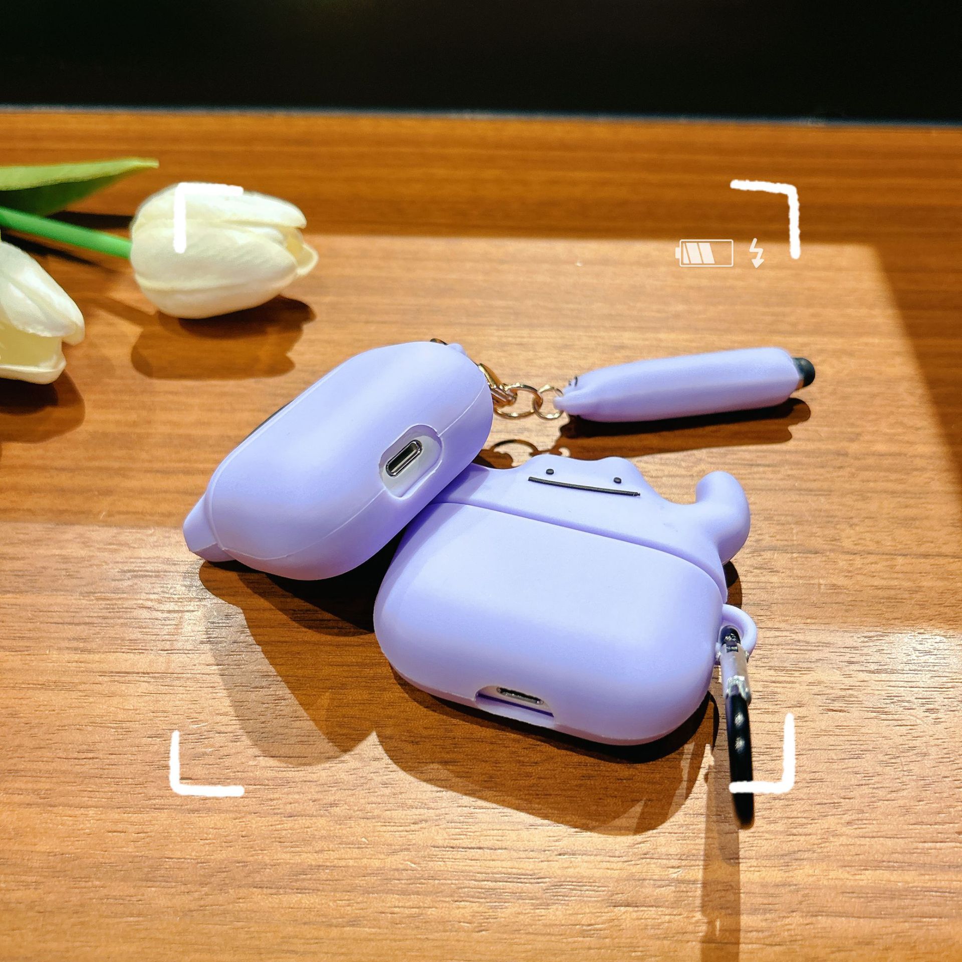 Cute cartoon purple variety monster AirPods pro Bluetooth headset protective case 1/2/3 generation soft case suitable for new