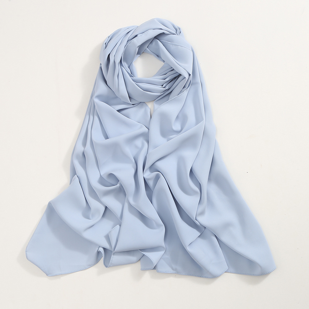 Cross-border chiffon embroidered scarf wholesale high quality broken card hanging shawl scarf Malaysia monochrome headscarf women