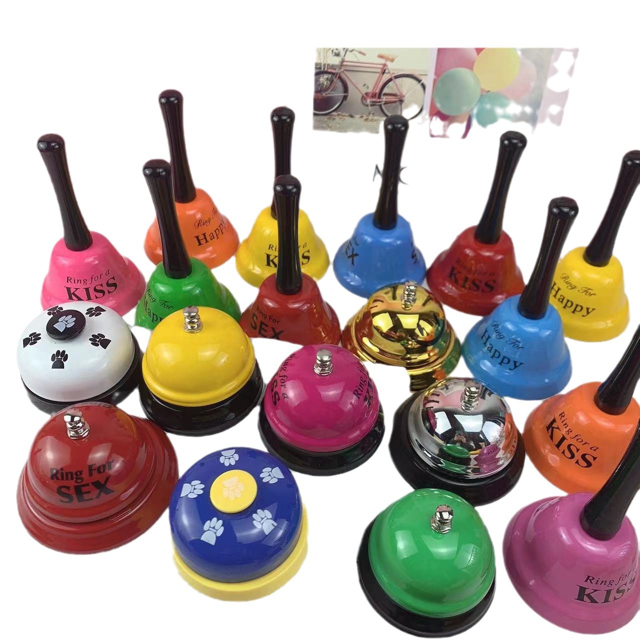 Zaka Student Gift Creative Bar Table Bell Summons Bell Table Bell Responder Pet Bell Ring Bell Ring Bell