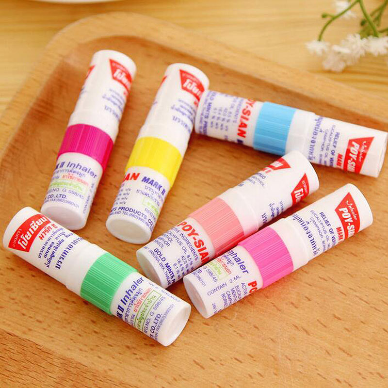 Thailand eight fairy tube POY-SIAN nasal stick student anti-sleepy cool oil mint stick nasal suction staying up late 1 piece
