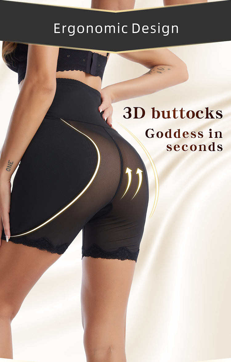 Figurformende Hose mit hoher Taille für Damen, postpartale Bauchformungshose, Arsch-Schwammpolster, volle Hüfte, Hüftlifting-Hose_voghion.com
