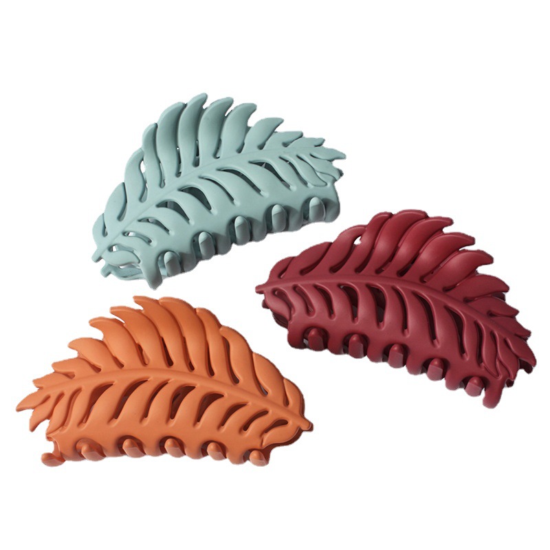 Korean style leaf hairpin frosted hair clip ball head updo versatile practical hairpin female hair grip headdress factory direct sales