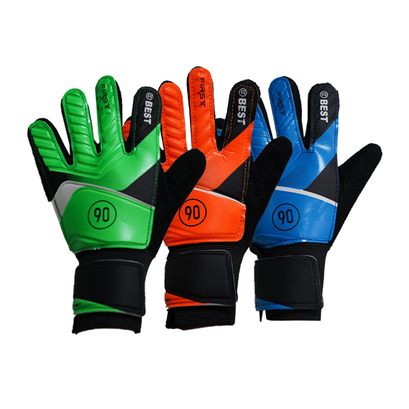 Children's goalkeeper gloves football training Palm latex non-slip finger protection gloves wear-resistant professional goalkeeper gloves