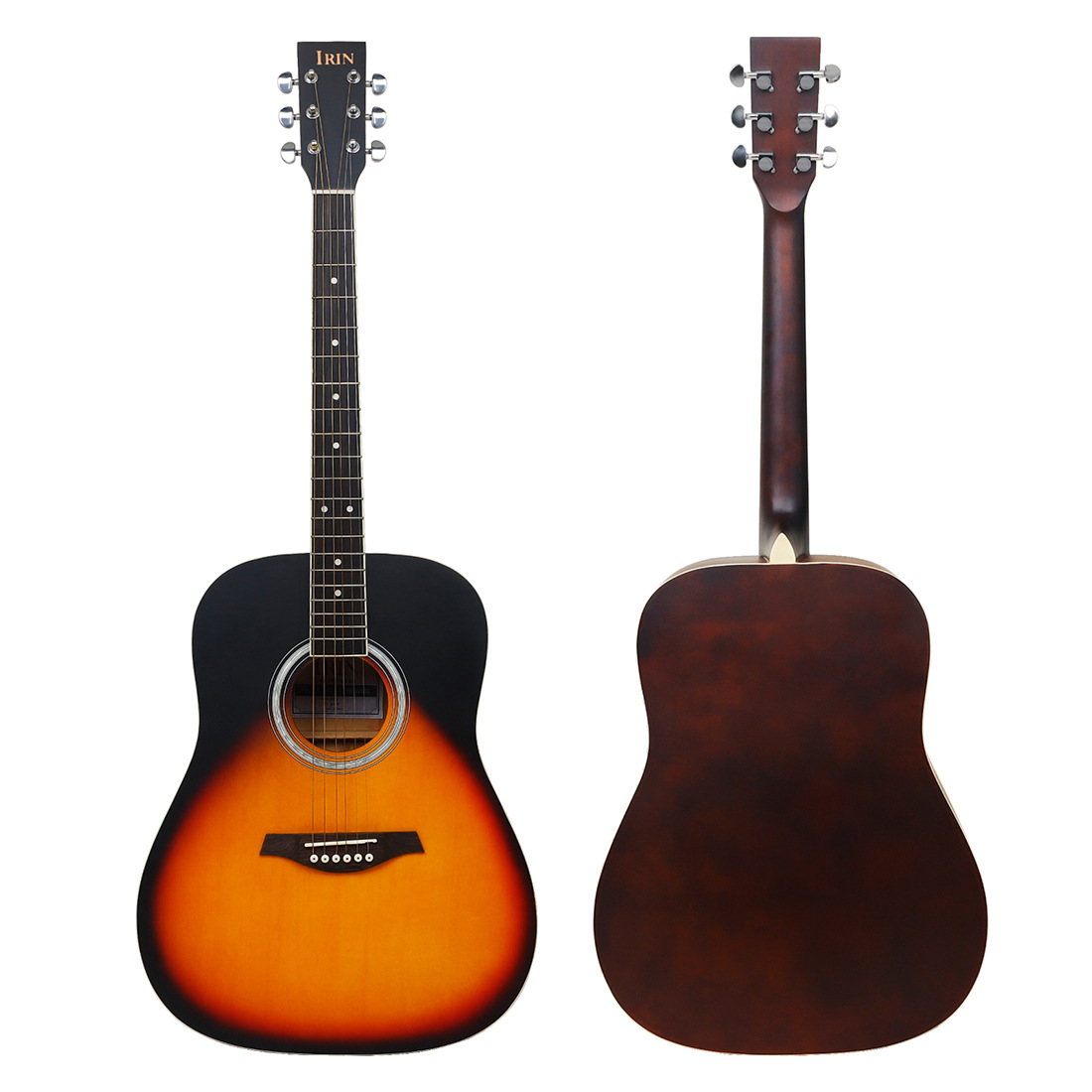 IRIN41 Inch Guitar Folk Guitar Adult Beginner Practice Guitar Bass Rounded Folk Acoustic Guitar Guitar