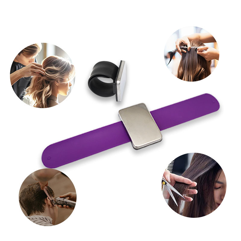 Silicone magnetic wrist strap racket strip magnet clip silicone needle suction device bracelet beauty hairpin racket belt hair tools