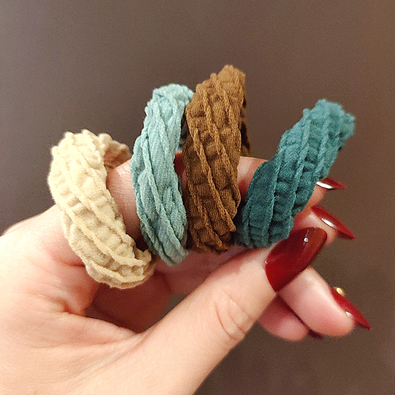 Basic Hair Ring Solid Color Rubber Band Girl's Tie-up ins Japanese and Korean Elegant Headwear Internet Celebrity New Simple Hair Ring Head Rope