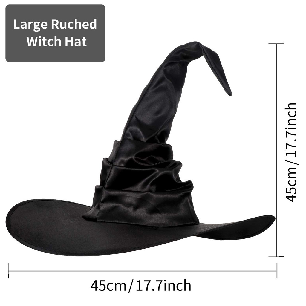 Cross-border explosions Hallowmas Halloween wrinkled witch hat party witch hat black witch hat