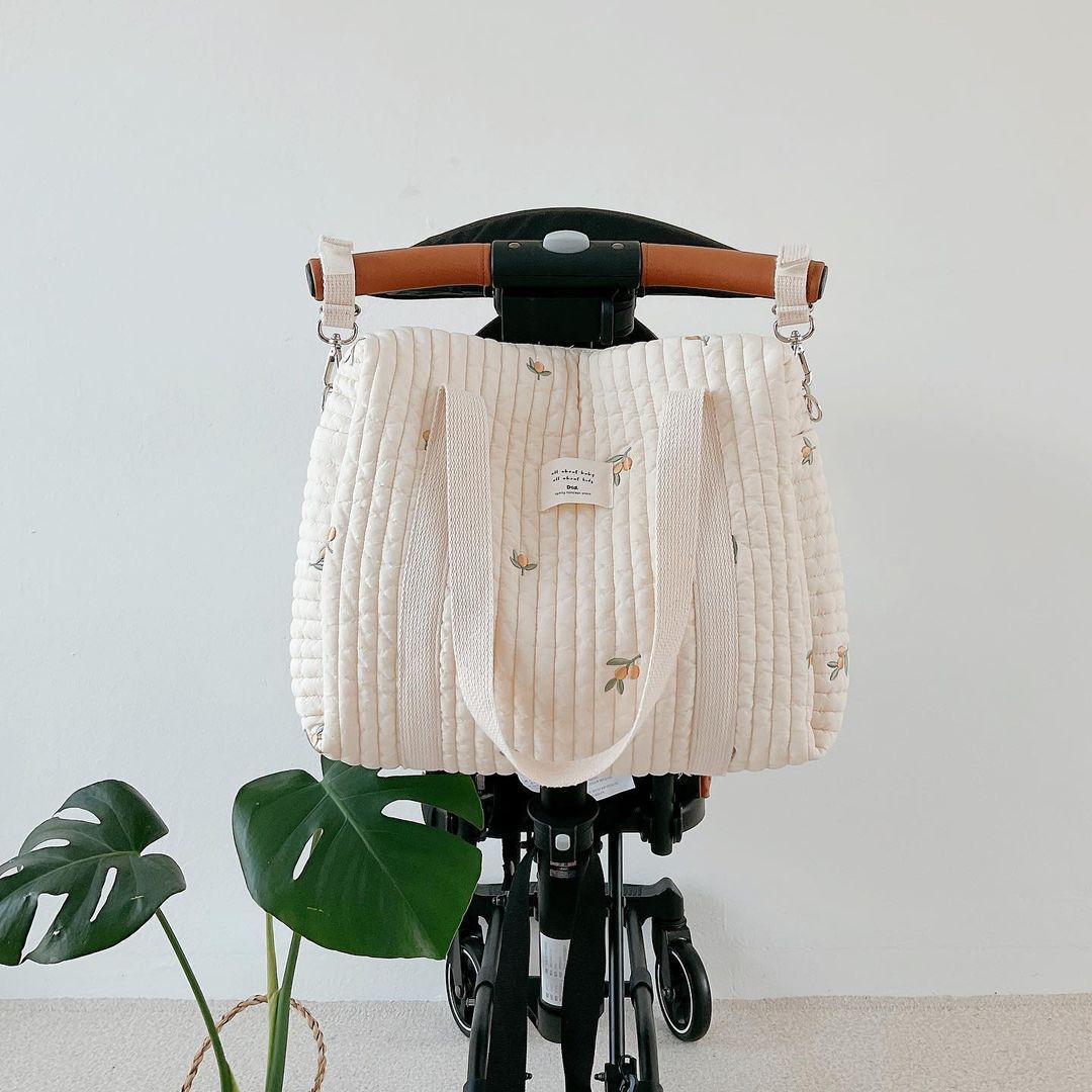 Korean ins Mommy Bag Bear Portable Large Capacity Maternal and Baby Bag Shoulder Crossbody Fashionable Embroidered Mother Bag