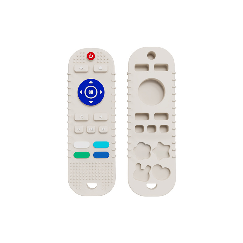 Amazon New Baby Remote Control Gum Silicone Baby Anti-eating Hand Grinding Stick Cartoon Soothing Gum Toy