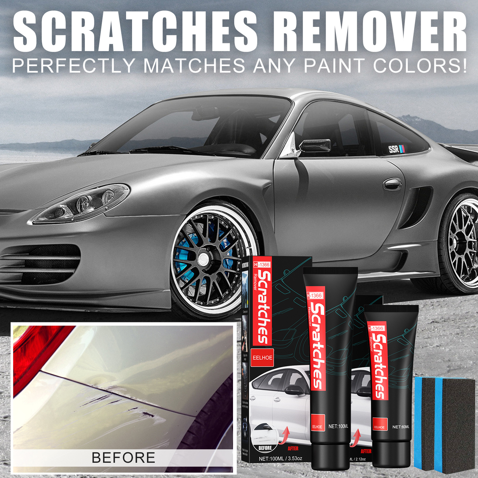 EELHOE car scratch scratch polishing paste paint cleaning decontamination wax scratch repair car wax renovation paste