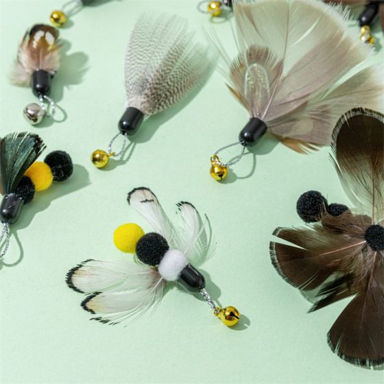 New cat stick simulation insect replacement head small flying insect cat stick pet supplies cat toy manufacturers wholesale