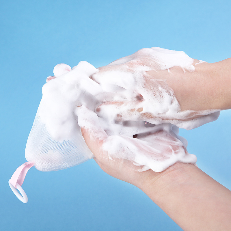 Pull ring foaming net facial cleanser foaming net cleansing handmade soap soap foaming foaming net foaming bag