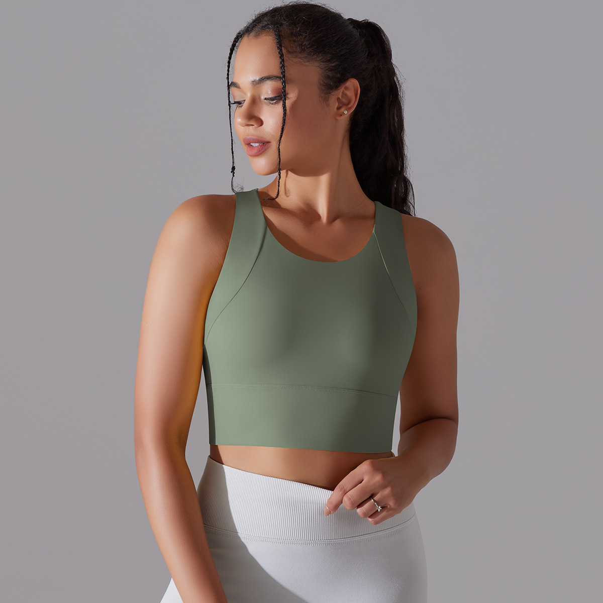 Internet celebrity fixed Cup one-piece yoga clothes vest cohesion curve sports underwear Slimming Beauty back fitness bra