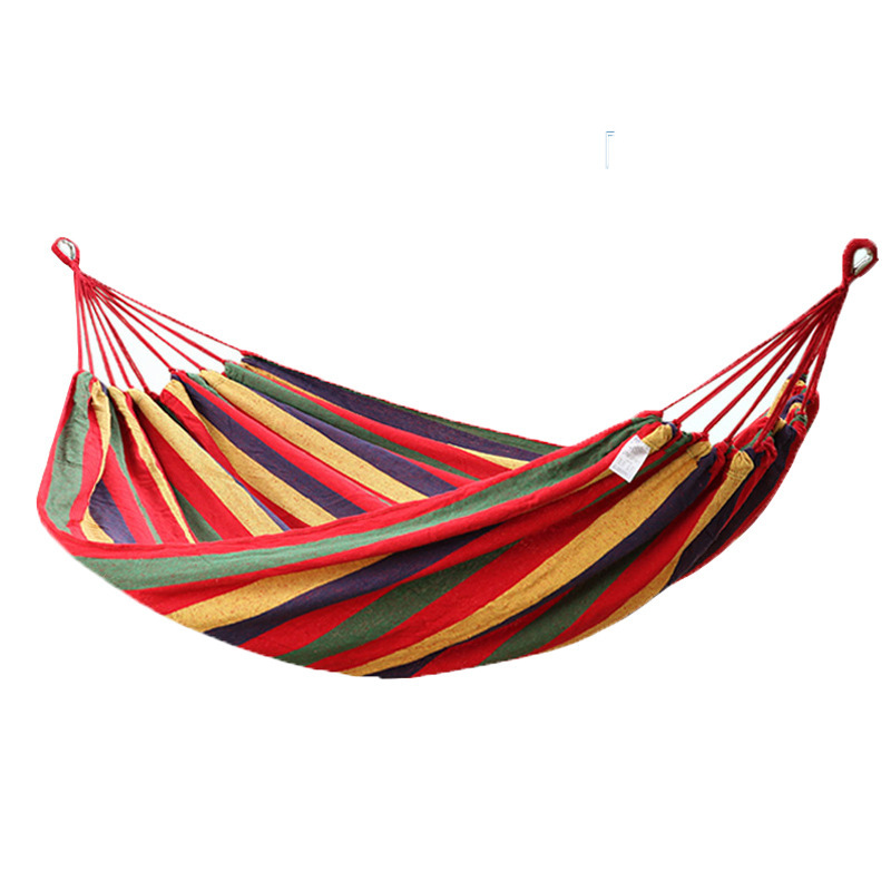 Outdoor thickened canvas dormitory single hammock camping leisure indoor children's rope bag holiday travel wholesale