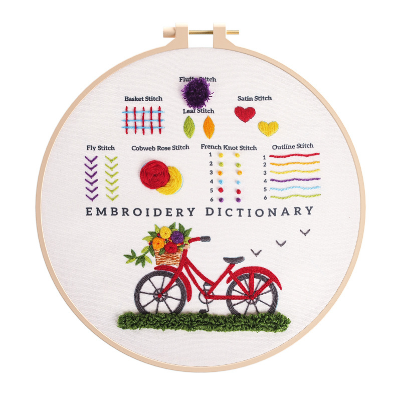 Cross-border new embroidery diy novice basic stitch teaching material package manual stitch set learning cross stitch