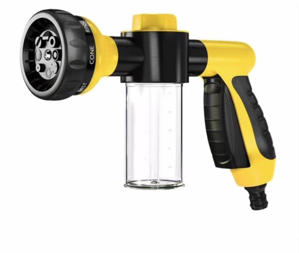 New foam water gun car wash water gun car washer 8 function foam water gun gardening watering pet shower