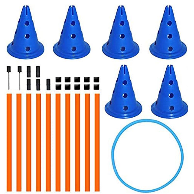 Pet Products Dog Agility Training Set Jumping Ring Jumping Rod Combination Obstacle Training Rod-winding Dog Training Equipment