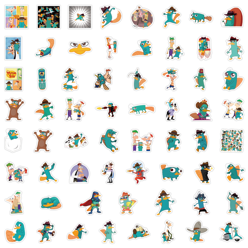 55 New perry the platypus graffiti stickers car laptop personalized stickers wholesale