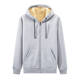 Men's Fleece-lined Thickened Hooded Sweater Teenager Cardigan Top Student Zipper Sweater Men's Size Coat
