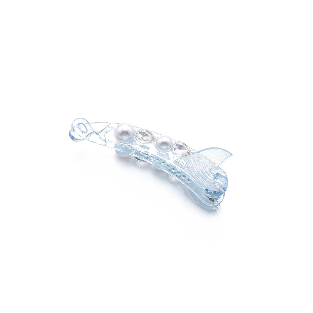 Corea del Sud piccola clip a banana clip a coda di pesce con perle clip verticale per capelli forcina per capelli di alta qualità clip a coda di cavallo con goccia d'acqua clip a torsione carina_voghion.com