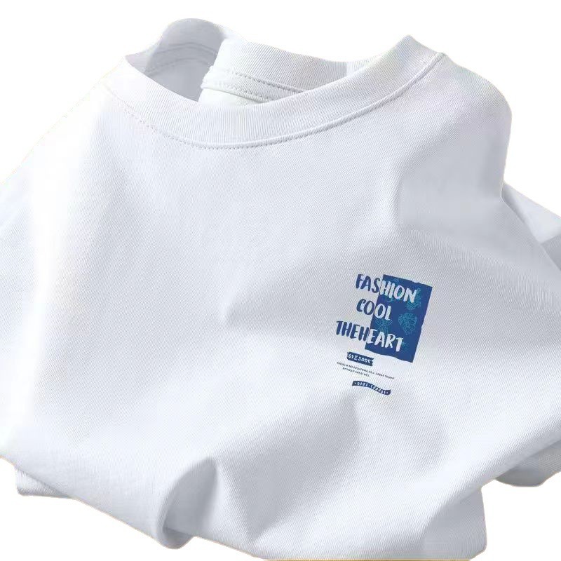 White short sleeve T-shirt summer loose Joker fashion brand Korean ins men and women T-shirt couples half sleeve jacket wholesale
