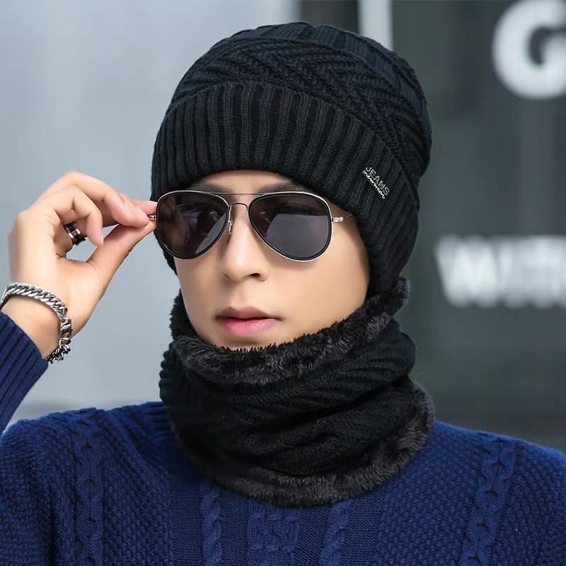帽子の男性の冬の韓国版のベルベットの毛糸の帽子の厚いニットの帽子の秋冬のカバーの頭の綿の帽子の保温帽子の女性|undefined