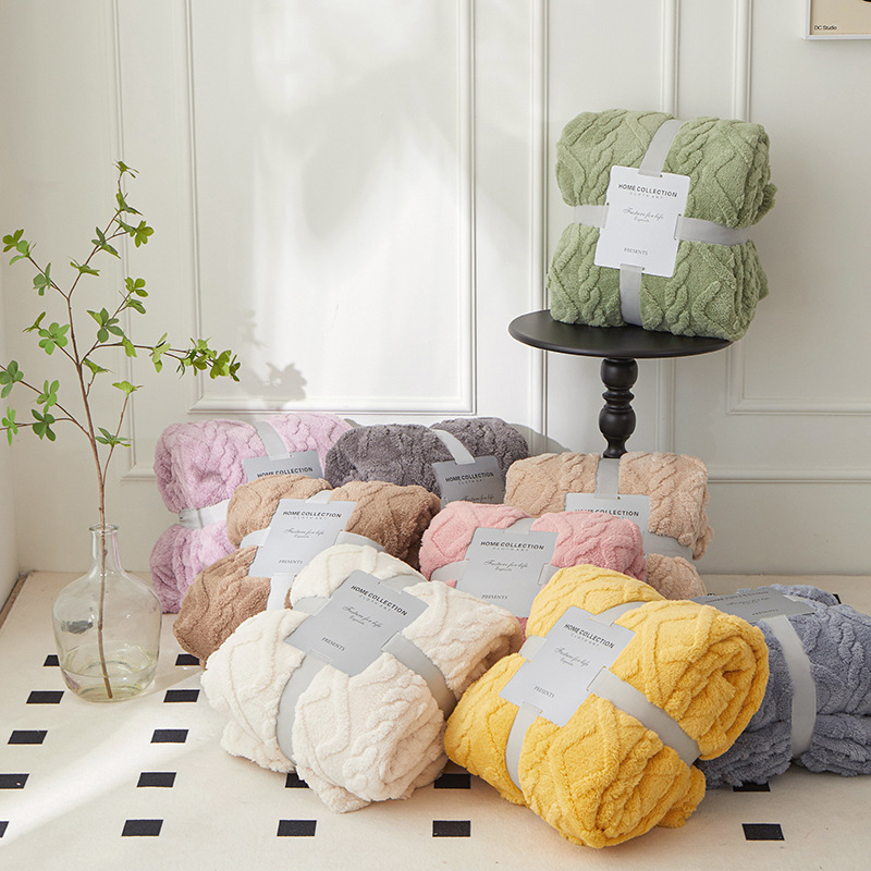 Thickened single-layer taffeta blanket flannel blanket milk velvet blanket office blanket gift blanket small blanket