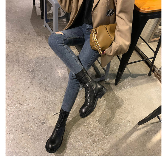 Grape Mom Couple's 2024 New Autumn and Winter Vintage Women's Shoes British Style Thick Heel Thick Bottom Martin Boots Short Boots for Women