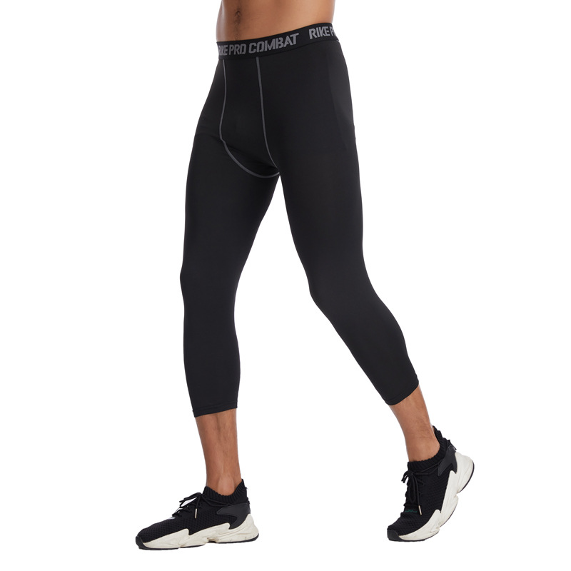 Spot Seven Points Sports Training Pants Men's Running Quick-drying High Elastic Compression Sports Tight Basketball Bottoming Shorts