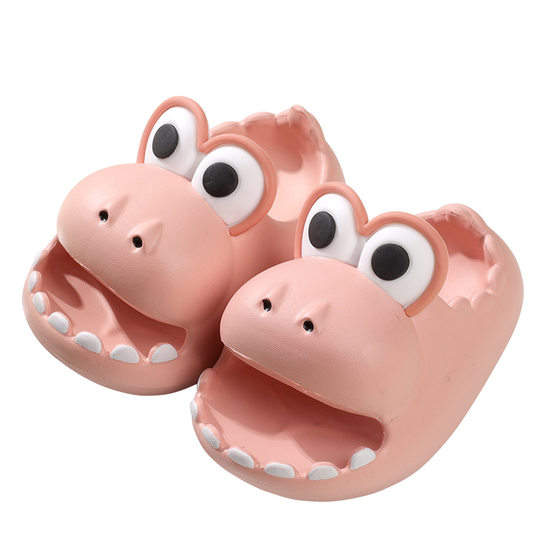 Cute Dinosaur Household Non-slip Thick Bottom Slippers for Children Summer Boys and Girls EVA Baotou Baby Outer Wear Sandals and Slippers