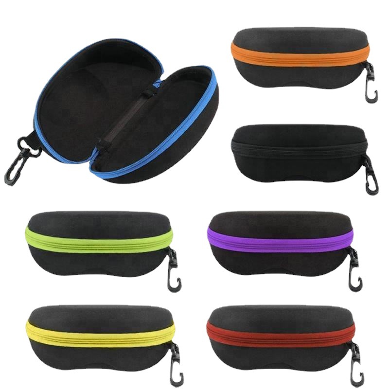 New large height compression resistant fashion men's and women's sunglasses sunglasses box zipper sunglasses EVA simple fashion storage box