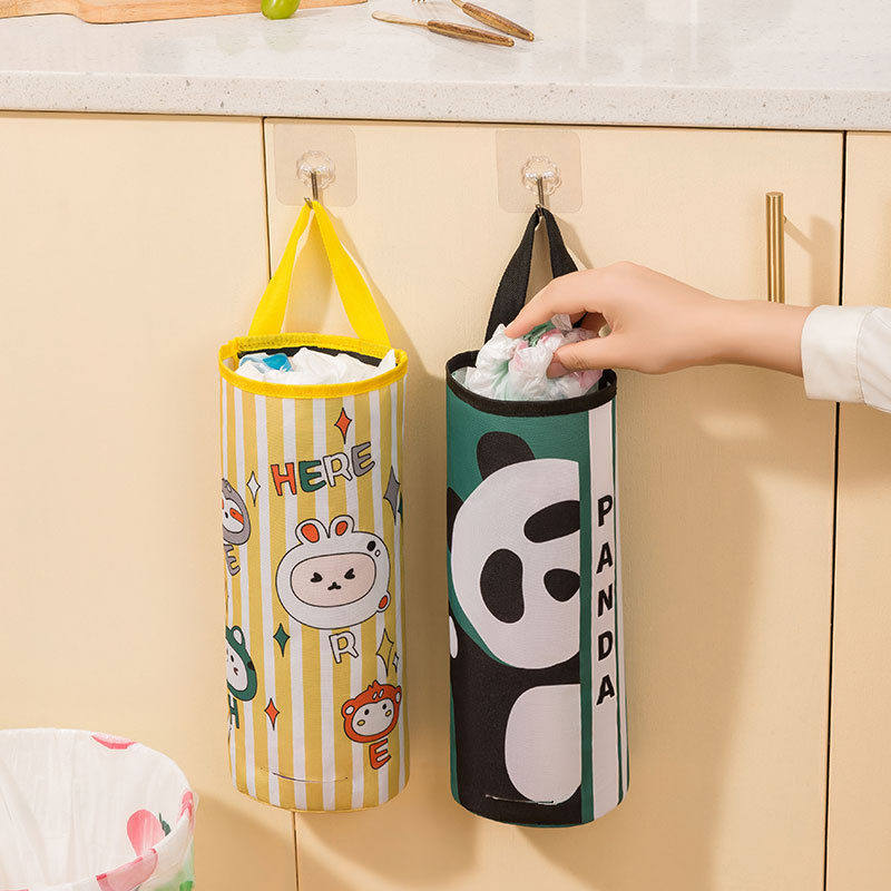 Household storage bag wall-mounted garbage bag storage artifact large capacity dual-use shoe cover kitchen plastic bag organizing bag