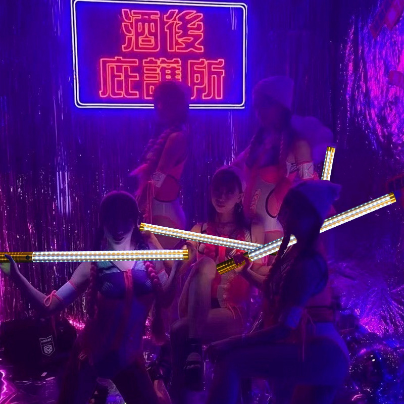 led Flash Bar KTV dance gogo point dance stick atmosphere props handheld aluminum alloy rechargeable flash light