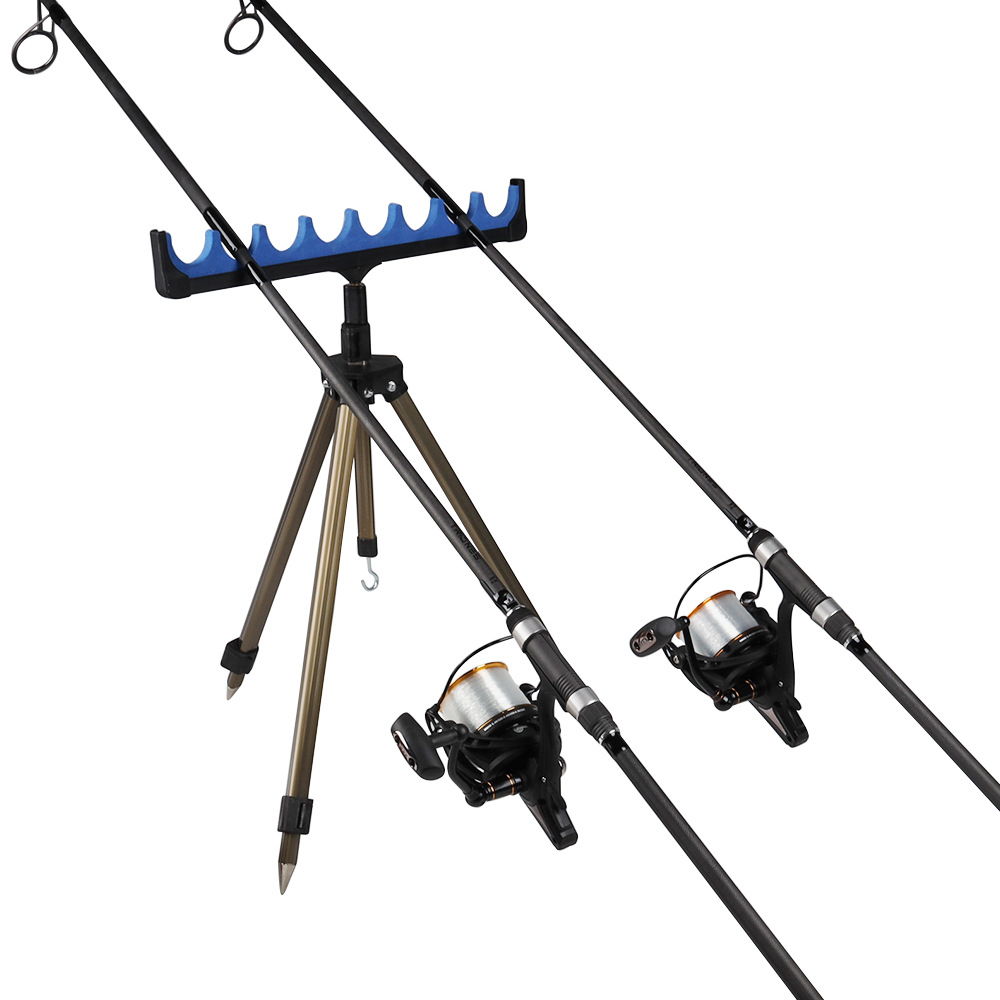 W.P.E fishing rod bracket floor insert dual-purpose aluminum alloy retractable portable fishing tool