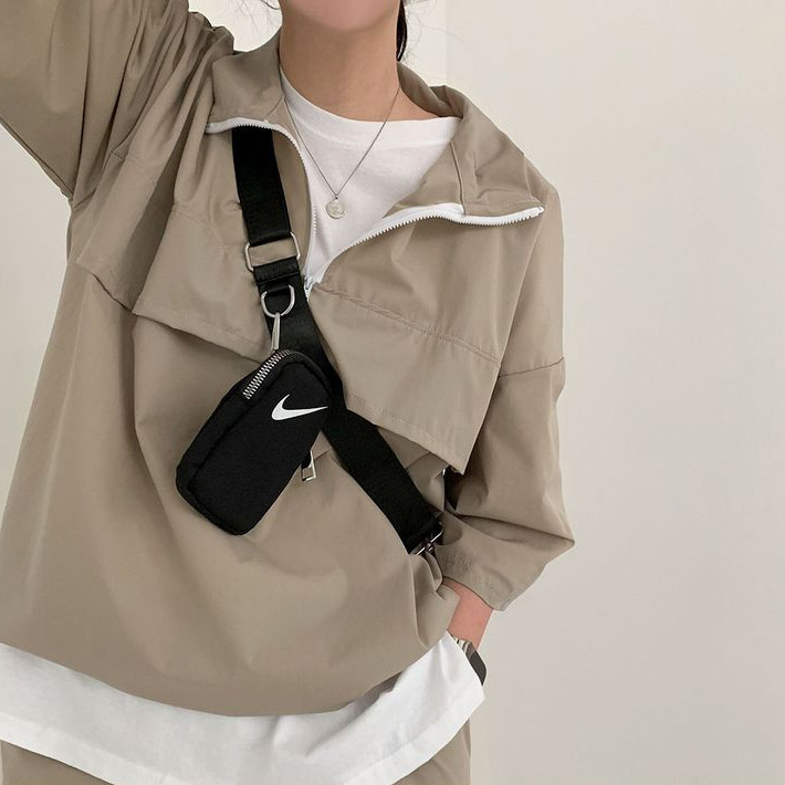 Suit women's turtleneck zipper short-sleeved shorts two-piece Korean-style summer fashion casual sportswear loose couple