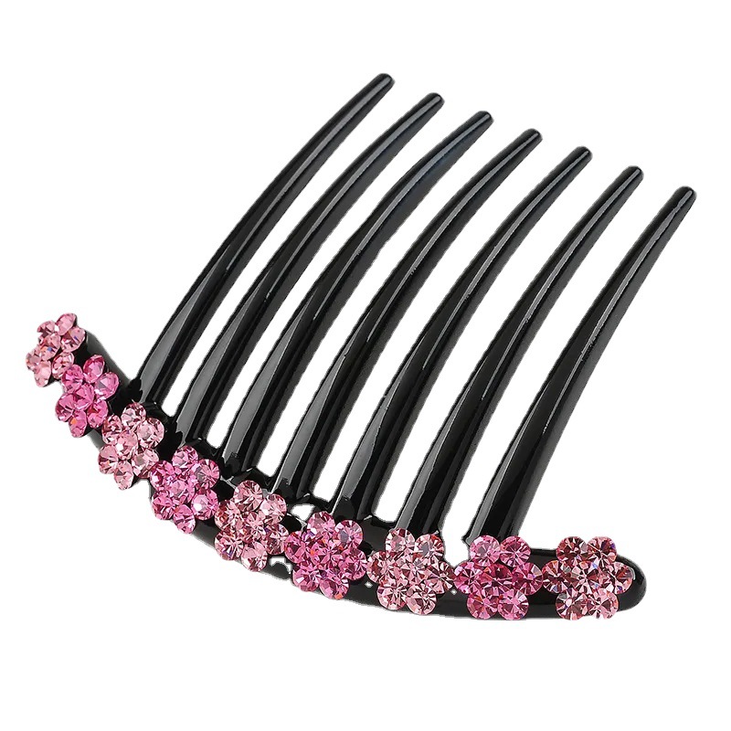 South Korea hair accessories rhinestone hair comb non-slip hairpin hairpin headdress clip top clip for mother accessories comb hair curler