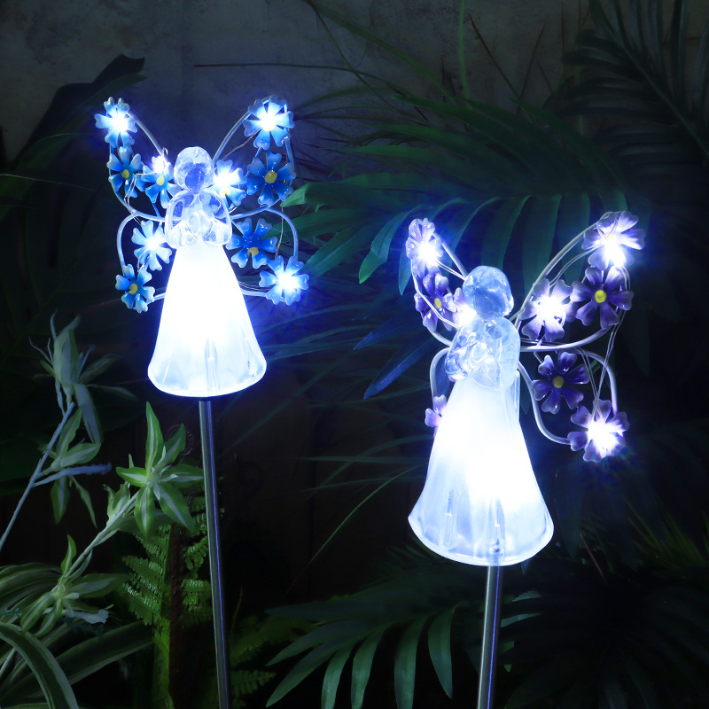 Amazon New Solar Angel Garden Lights Outdoor Decorative Angel Solar Lights Courtyard Garden Lights