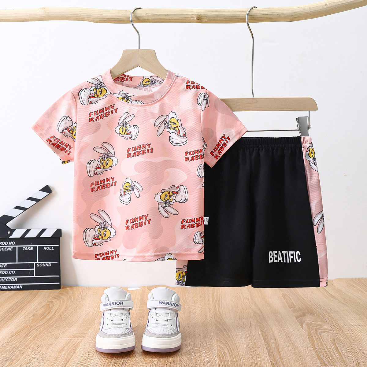 Children's short sleeve suit summer new large children's camouflage short sleeve shorts boys sports quick-drying clothes children's clothing wholesale