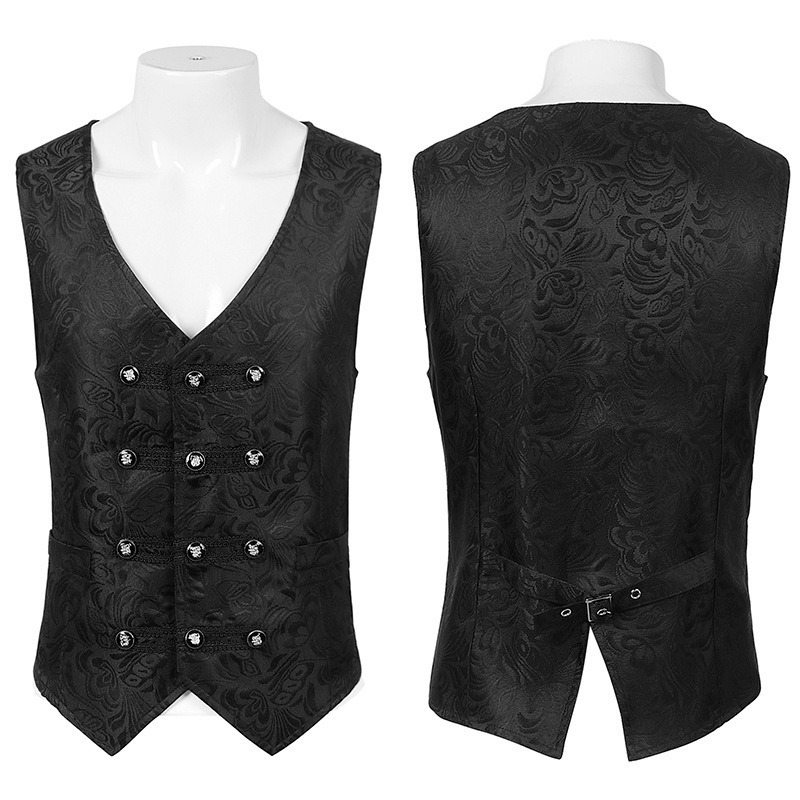 2025 Spring and Autumn New European and American Medieval Men's Gothic Vest Stage Clothing Men's Vest Jacket suit